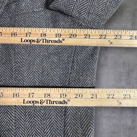 Haggar Vintage Men’s 44R Tweed Wool Blazer Sport Coat 2 Button Jacket USA - Picture 8 of 10